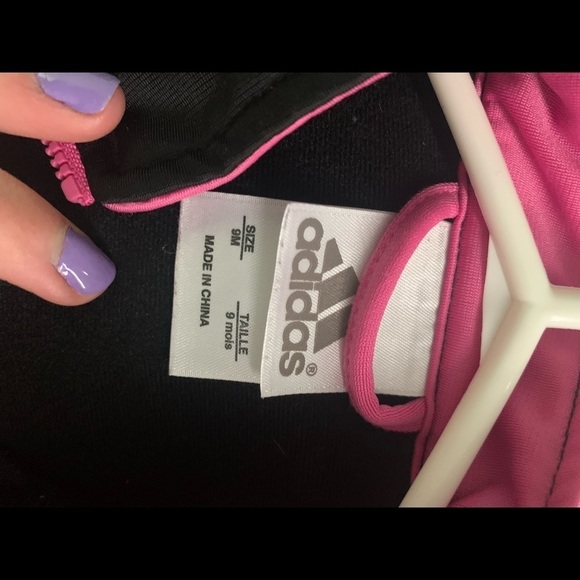 Adidas Vest pink/black size 9months - Picture 3 of 5